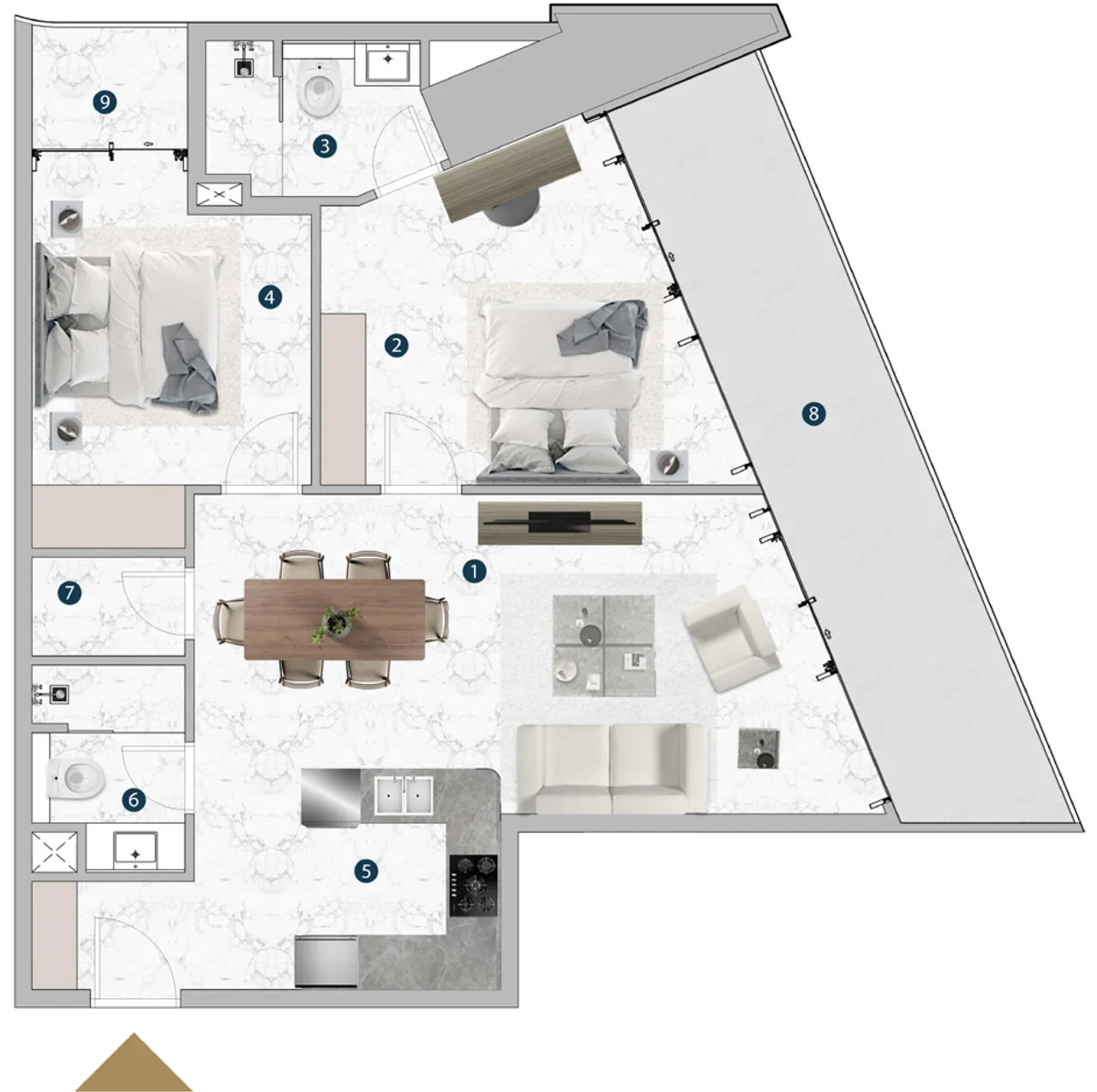 2 Bedrooms