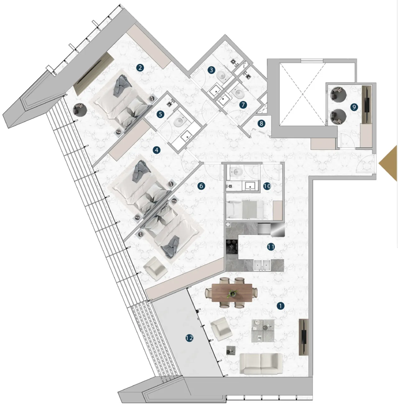 3 Bedrooms